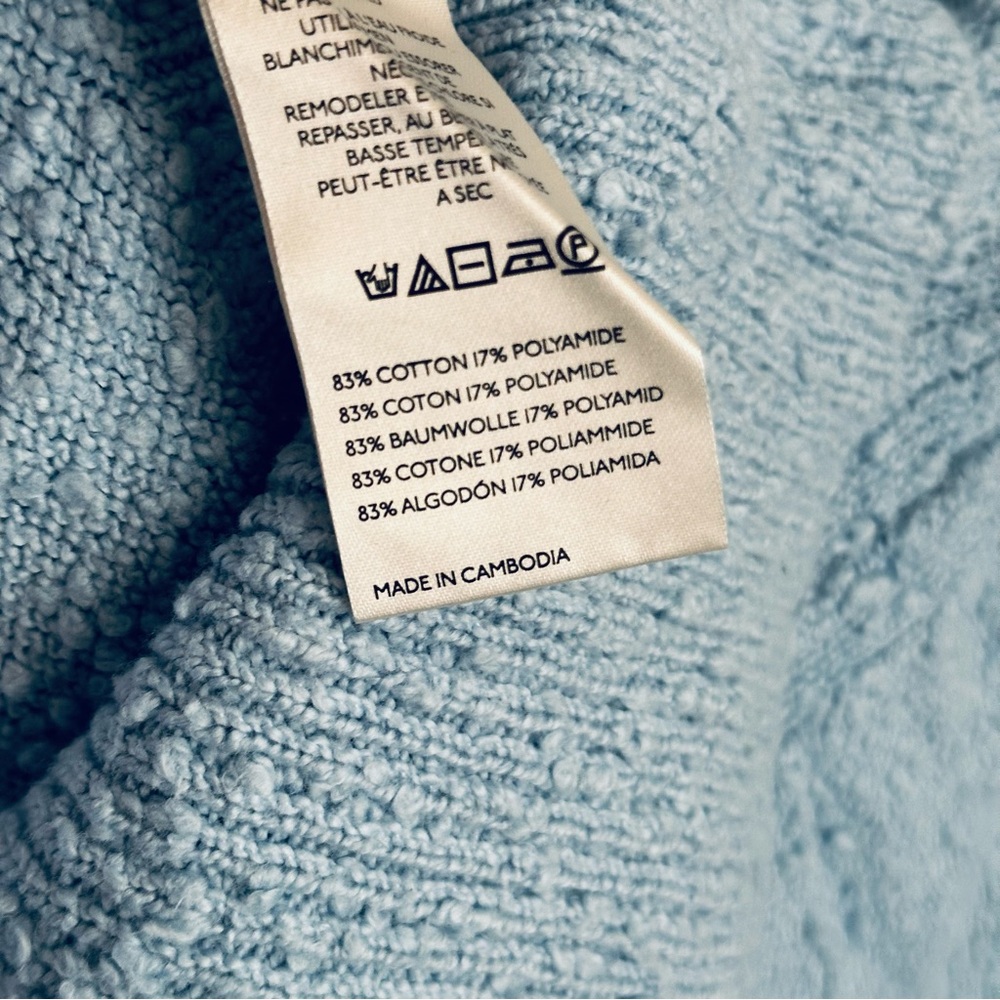 Free People Found My Friend Cardi Aqua Haze size small S oversized cardigan - Picture 7 of 7